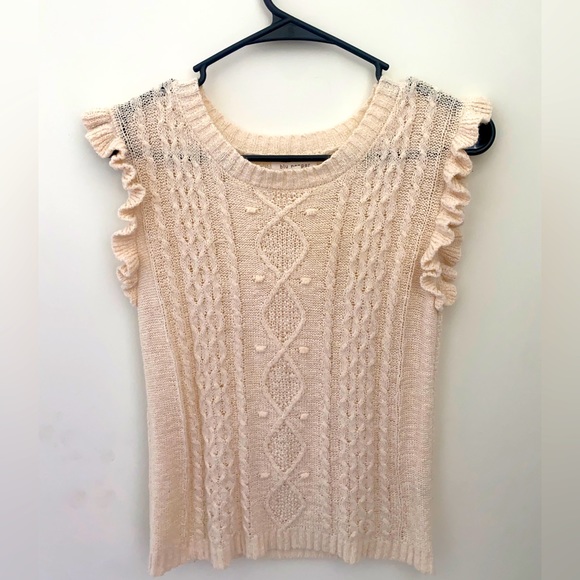 Blu Pepper Cream Sweater Shirt, Size Medium - Picture 1 of 1